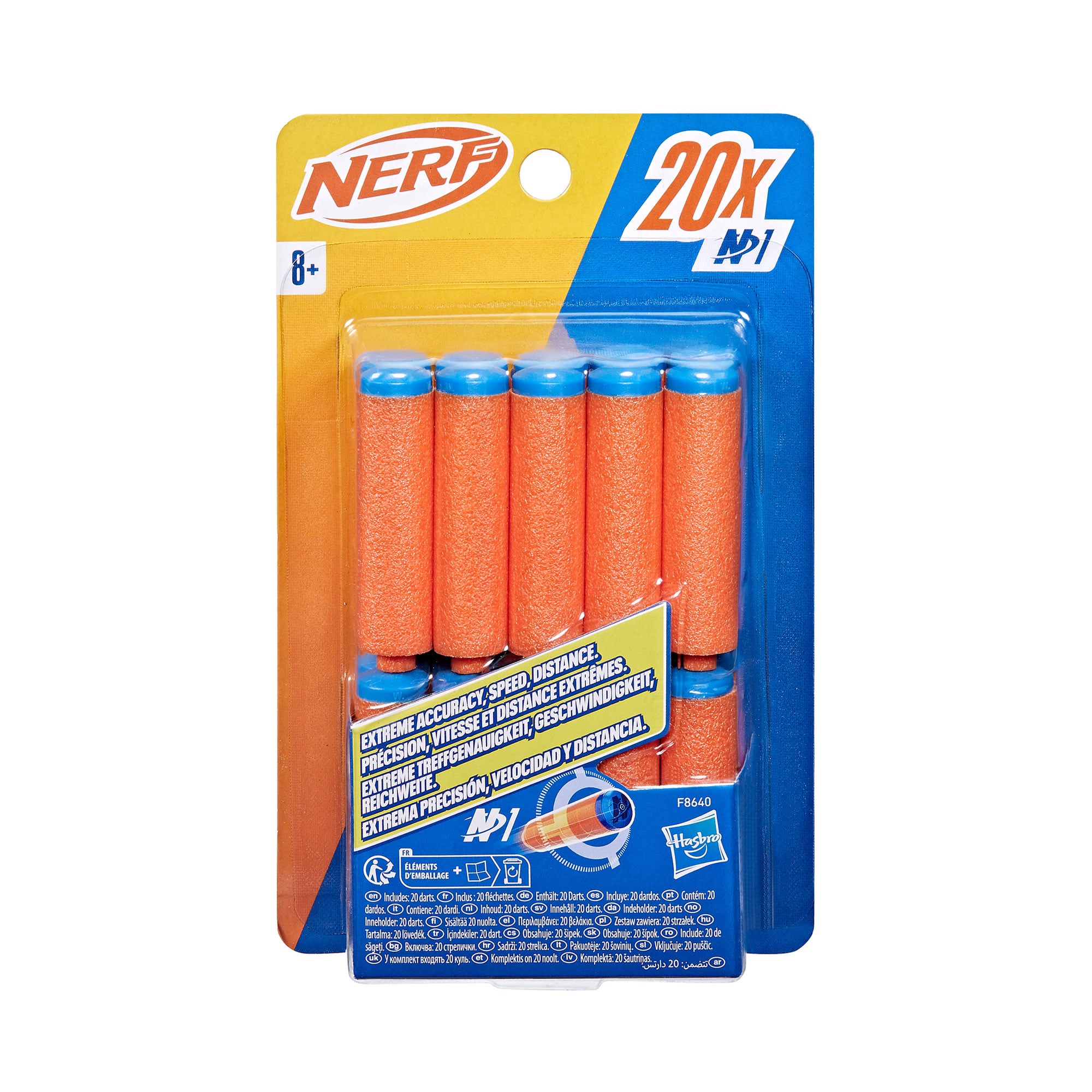 Набір стріл для іграшкових бластерів Nerf N Series, від 8 років, 20 шт (F8640)
